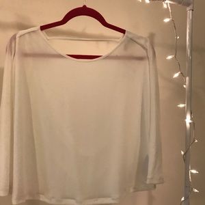 white low back blouse